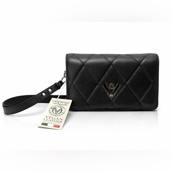 Valentino Orlandi Handbags - NWT Valentino Orlandi Vegan Leather Black Bag